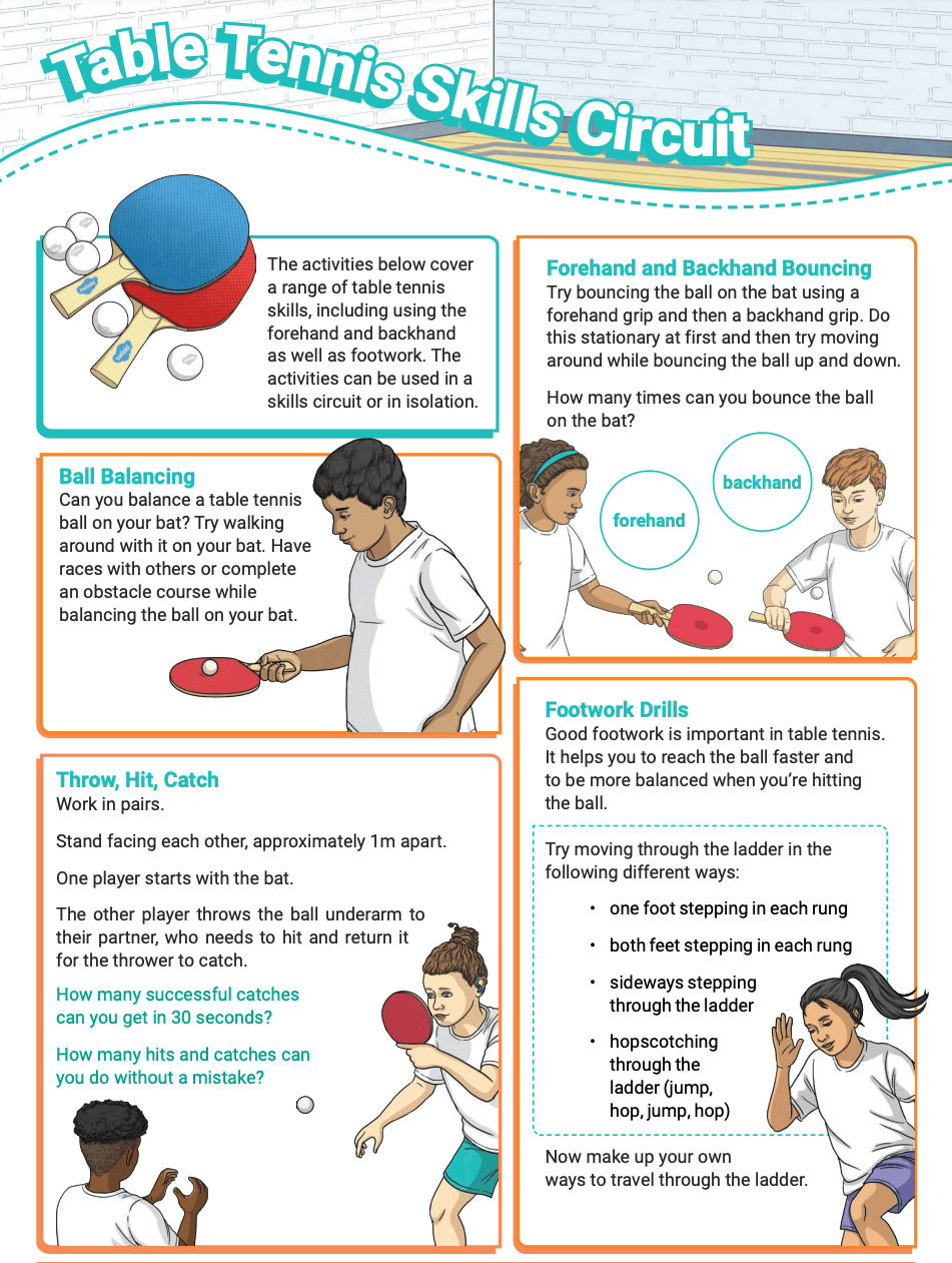 Table Tennis Skills circuit