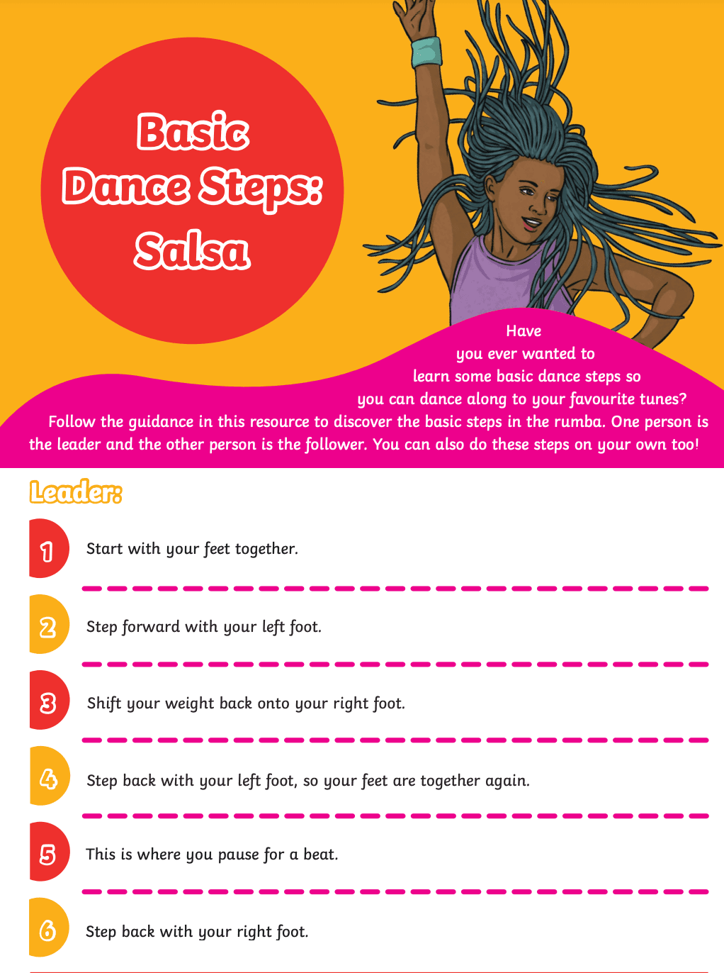 Salsa dancing basic steps. Download the whole lesson over here: